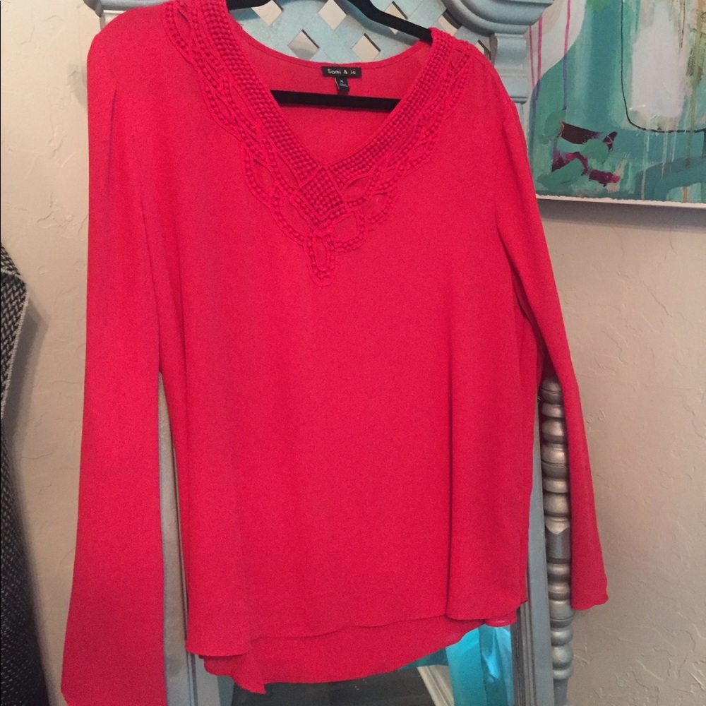 Gorgeous dressy red blouse